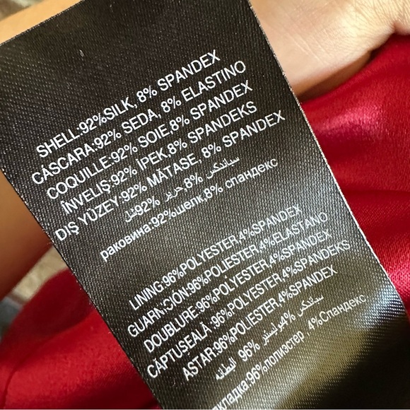 VTG Y2K 2000s Bright Cherry Red Satin Trim Silk Strapless Bustier Corset Top - Picture 2 of 8